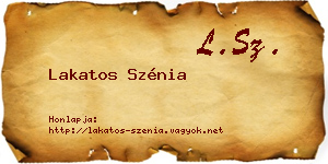 Lakatos Szénia névjegykártya